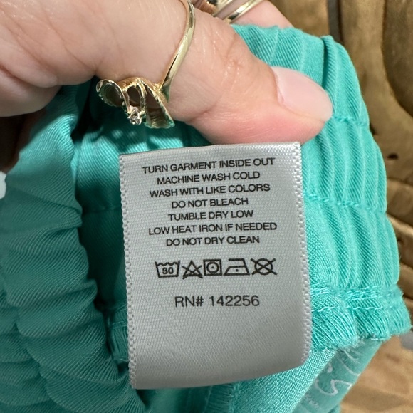 Figs Zamora Teal Green Jogger Pants with Navy Drawstring Size XXS - Picture 4 of 10